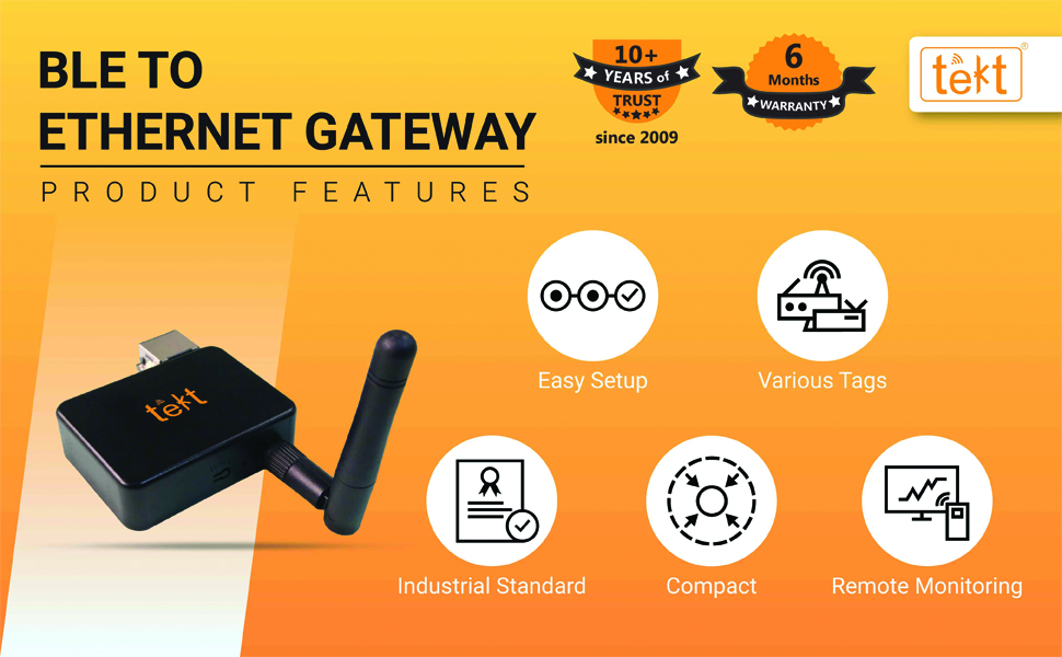 BLE to Ethernet Gateway Features